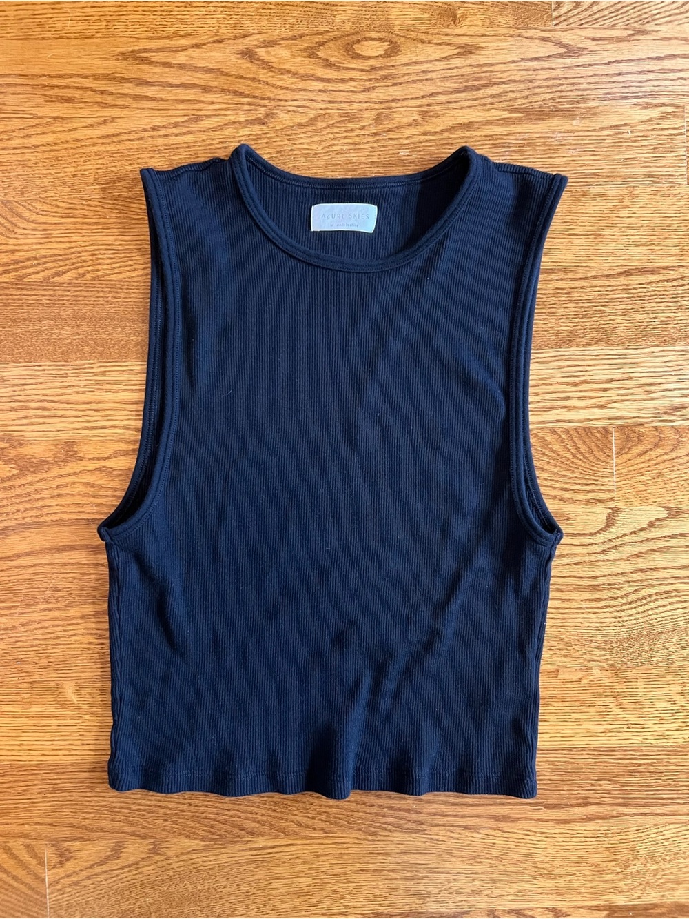 Aritzia Azure Skies Cotton Rib Tank Top